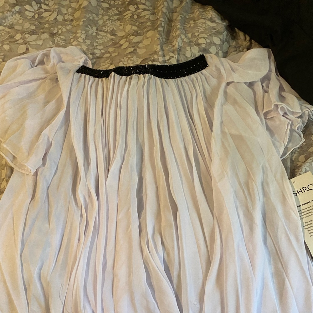 White Flowed see through shirt